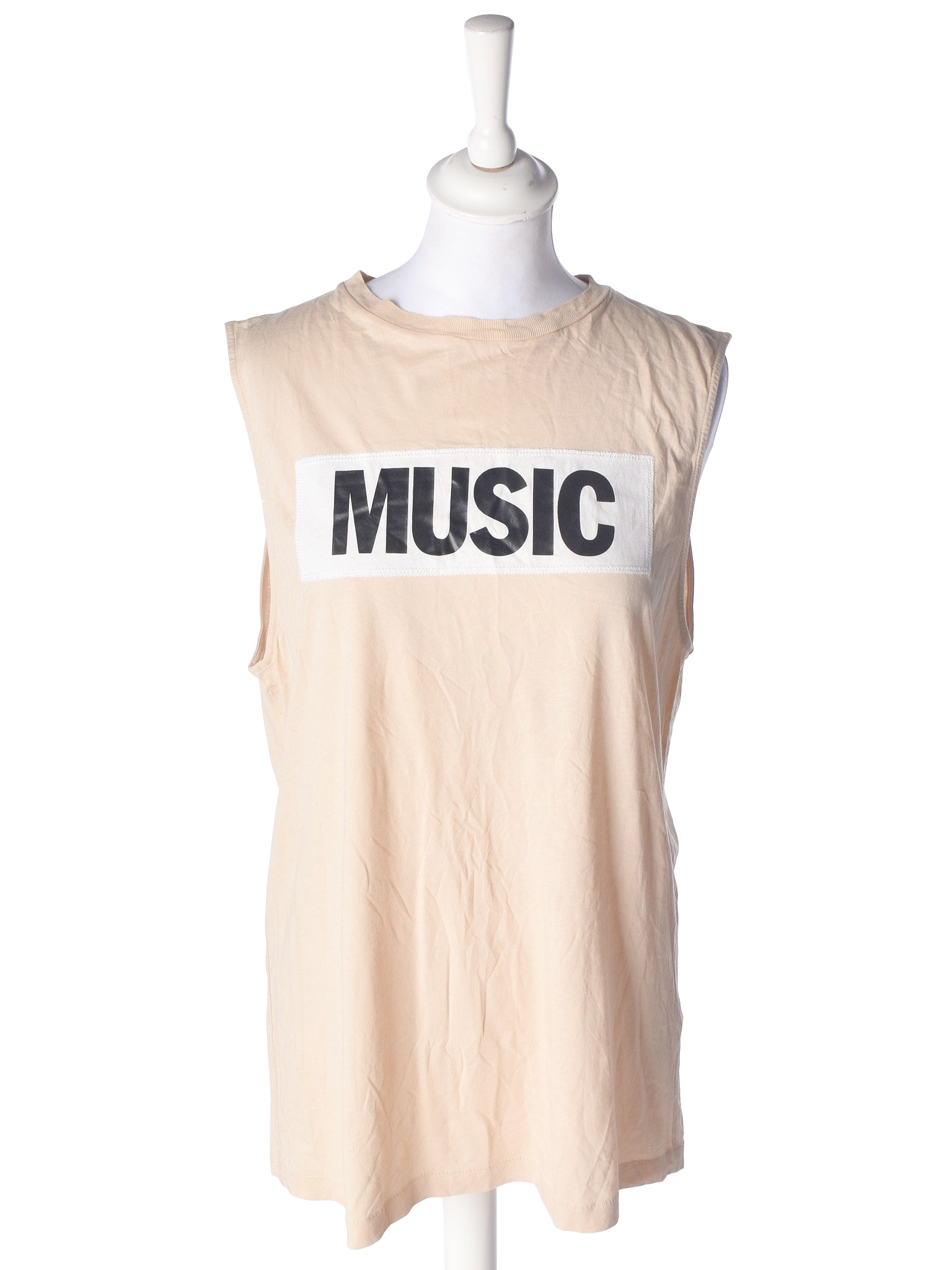 Bomulds T-Shirt L / Nude / Kvinde