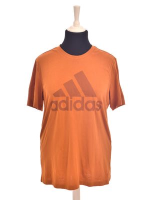 Adidas T-Shirt - L / Orange / Kvinde - SassyLAB Secondhand