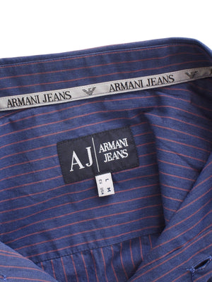 Armani Jeans Skjorte - L / Blå / Mand - SassyLAB Secondhand
