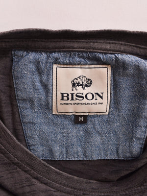 Bison T-Shirt - M / Grå / Mand - SassyLAB Secondhand