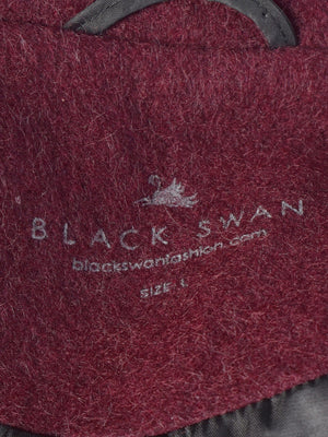 Black Swan Frakke - L / Bordeaux / Kvinde - SassyLAB Secondhand