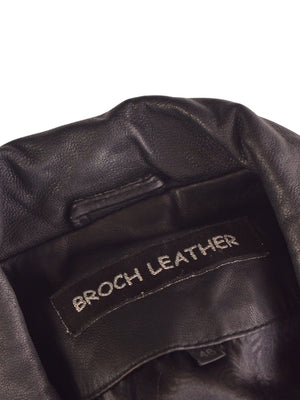 Broch Leather Jakke - 46 / Sort / Kvinde - SassyLAB Secondhand