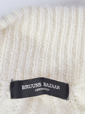 Bruuns Bazaar Strik - L / Hvid / Kvinde - SassyLAB Secondhand