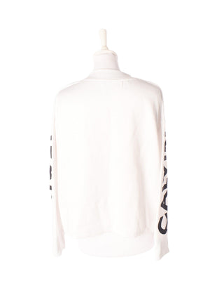 Calvin Klein Sweatshirt - M / Hvid / Kvinde - SassyLAB Secondhand