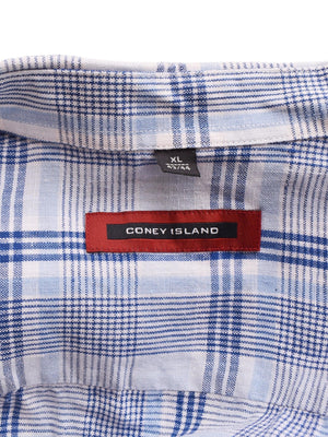 Coney Island Skjorte - XL / Blå / Mand - SassyLAB Secondhand