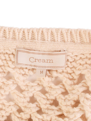 Cream Sweater - M / Hvid / Kvinde - SassyLAB Secondhand