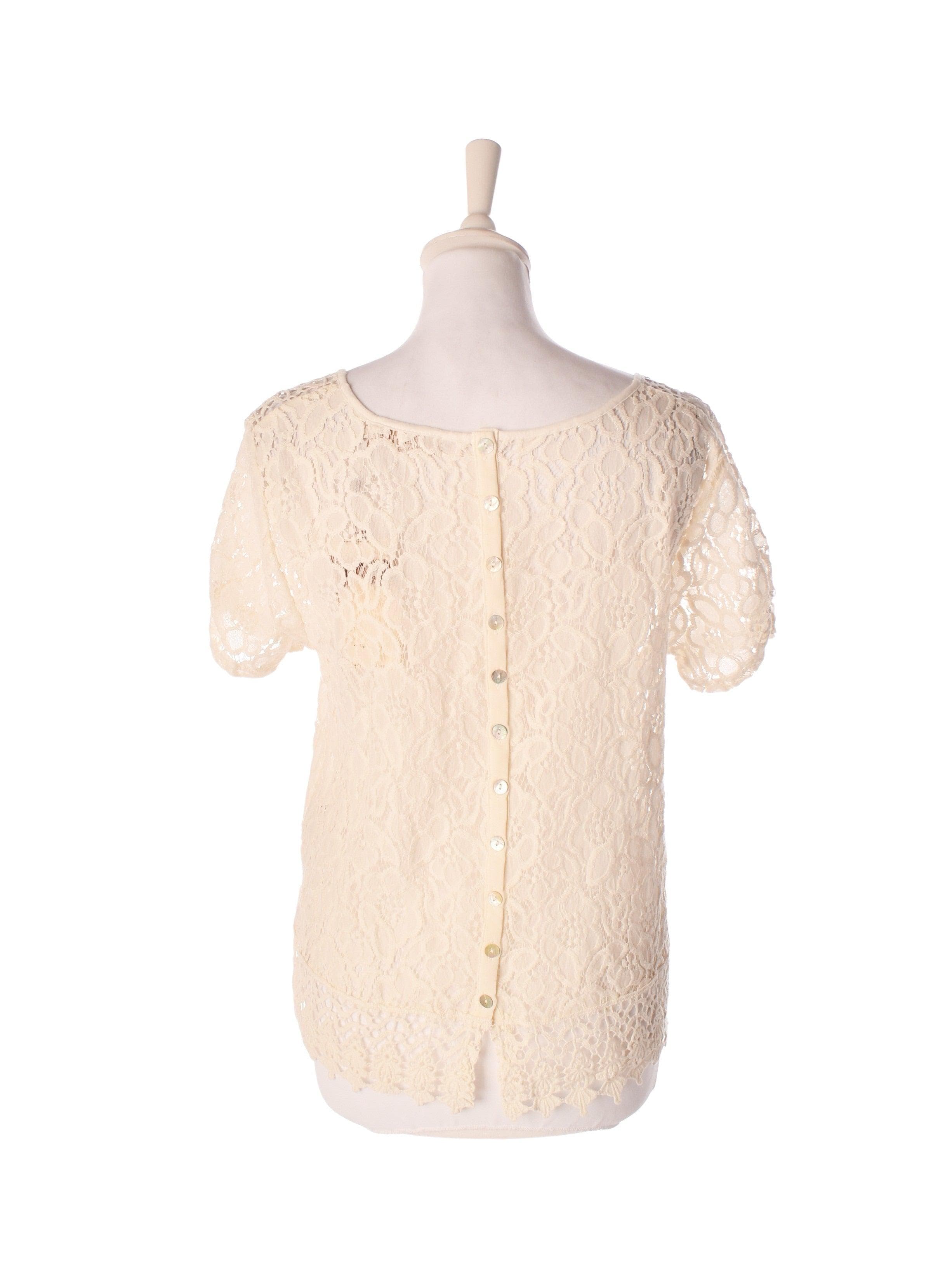 Cream Top - 36 / Hvid / Kvinde - SassyLAB Secondhand