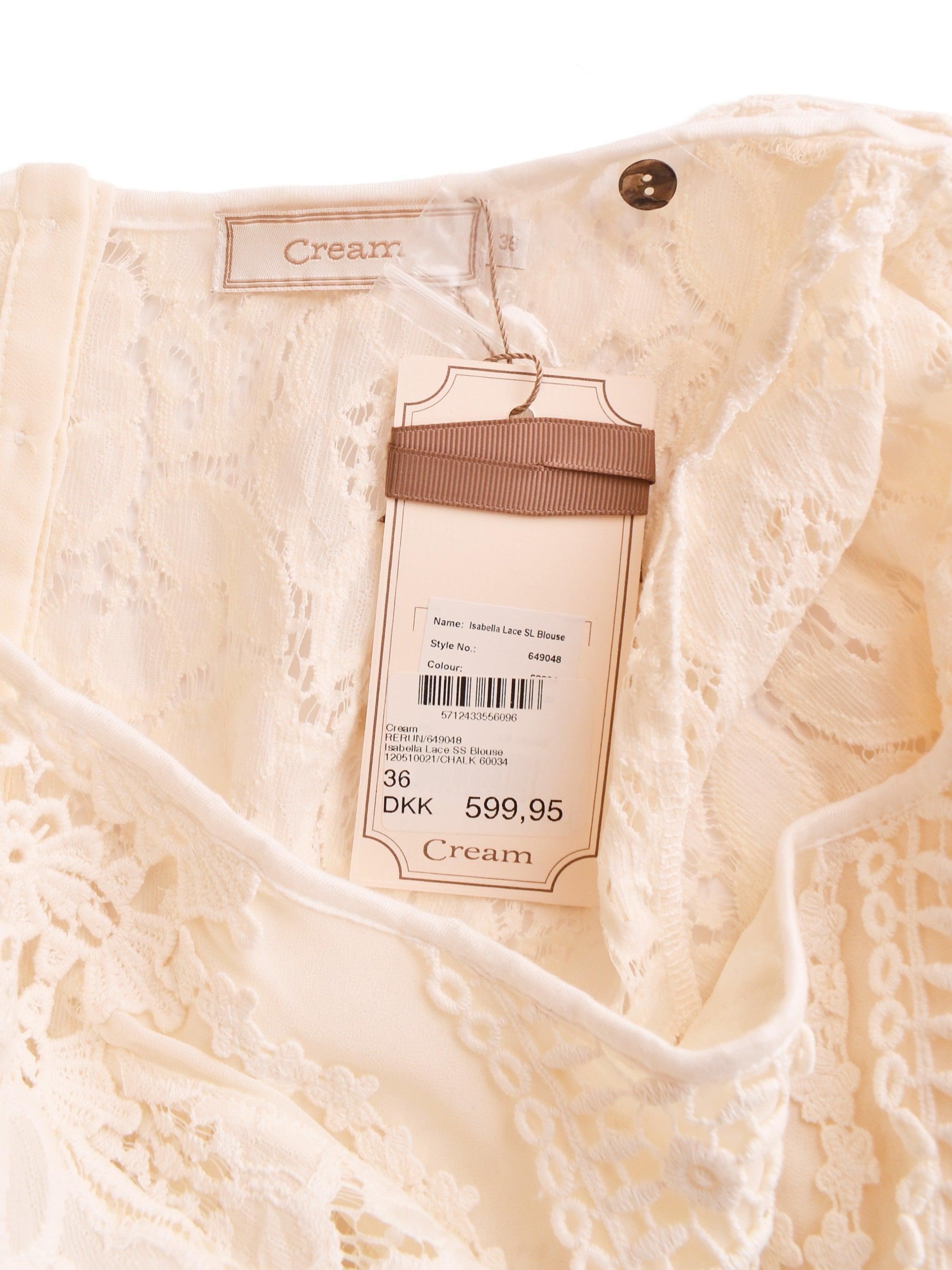 Cream Top - 36 / Hvid / Kvinde - SassyLAB Secondhand