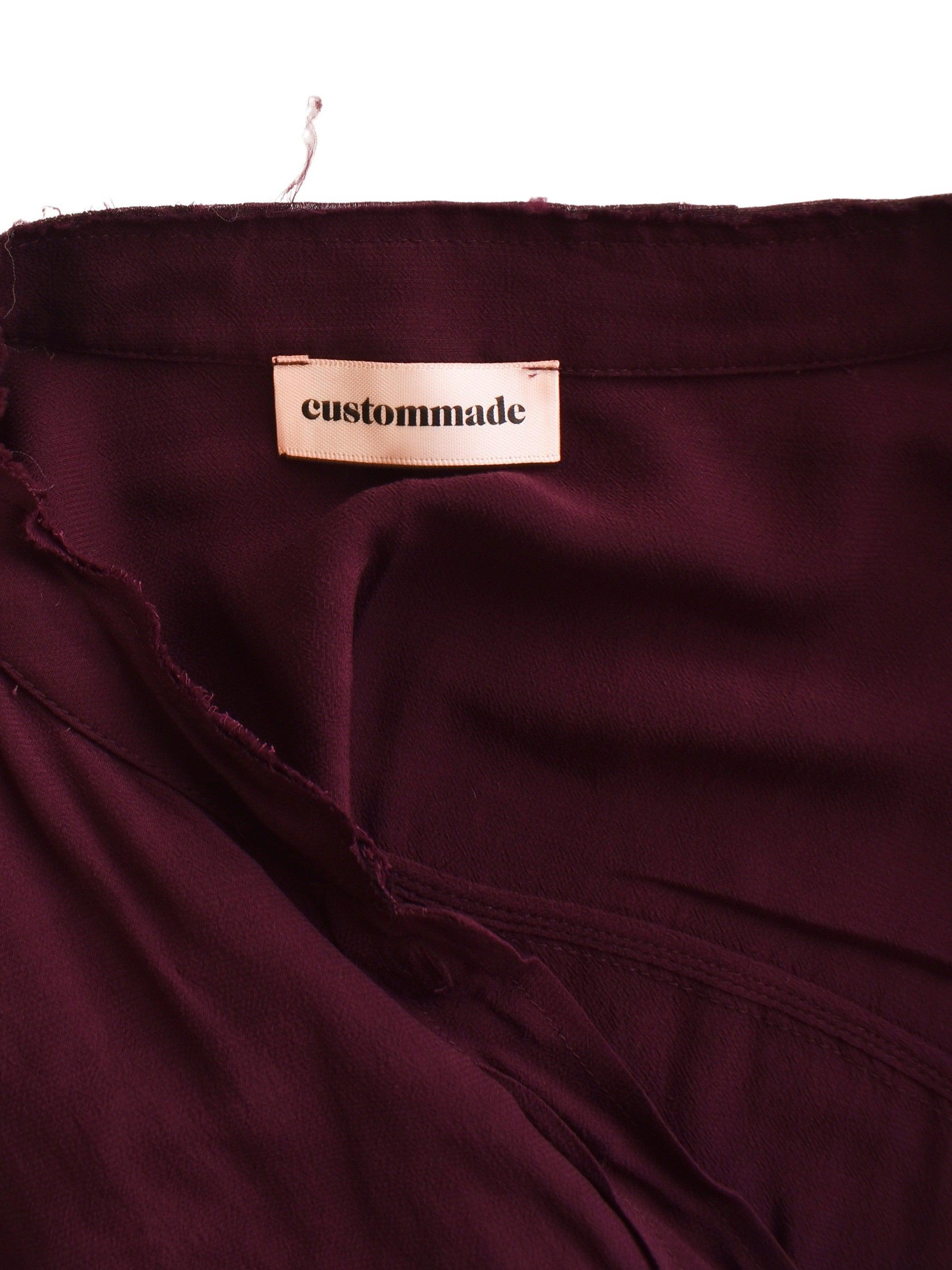 Custommade Skjorte - 38 / Bordeaux / Kvinde - SassyLAB Secondhand