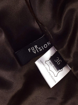 Fur Vision Vest - 36 / Brun / Kvinde - SassyLAB Secondhand