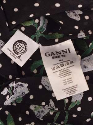 Ganni Bluse - 36 / Sort / Kvinde - SassyLAB Secondhand
