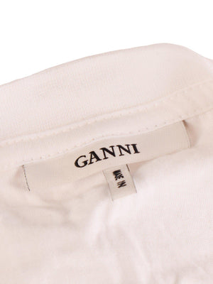 Ganni T-Shirt - L / Hvid / Kvinde - SassyLAB Secondhand