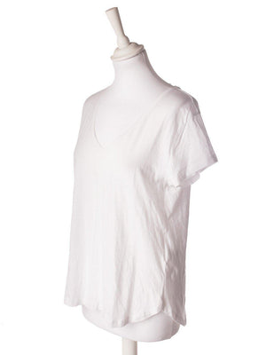 H&M Basic T-Shirt - S / Hvid / Kvinde - SassyLAB Secondhand