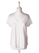 H&M Basic T-Shirt - S / Hvid / Kvinde - SassyLAB Secondhand