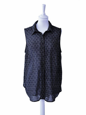 H&M Skjorte - XL / Sort / Kvinde - SassyLAB Secondhand