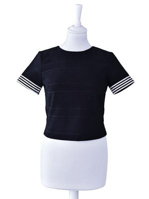 H&M T-Shirt - XS / Sort / Kvinde - SassyLAB Secondhand