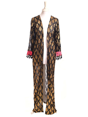 Hafsa Lodi Kimono - M / Sort / Kvinde - SassyLAB Secondhand