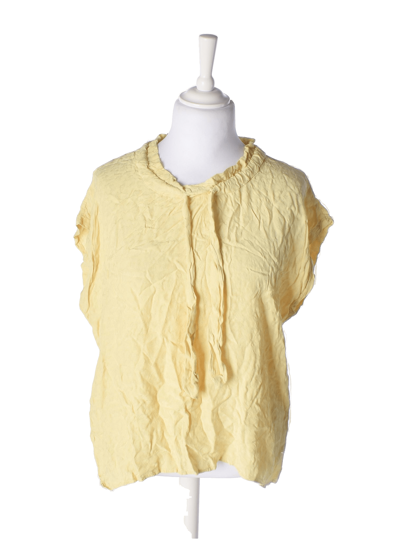 IN FRONT Bluse - XXL / Gul / Kvinde - SassyLAB Secondhand