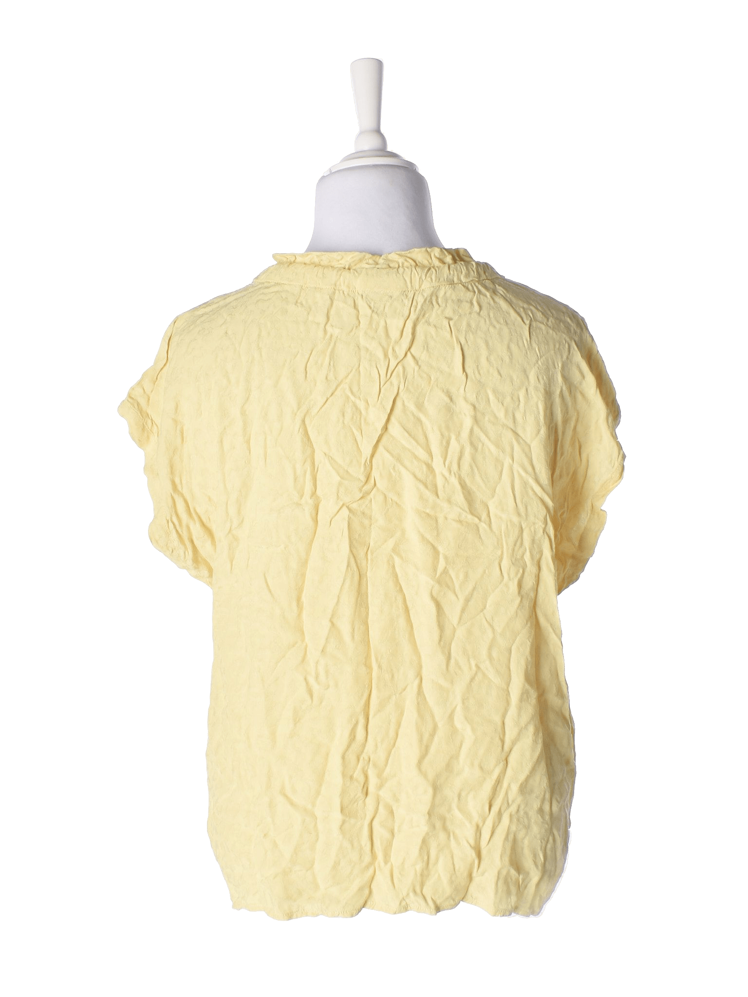 IN FRONT Bluse - XXL / Gul / Kvinde - SassyLAB Secondhand