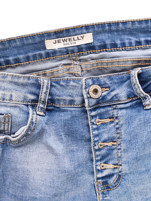 Jewelly Jeans - 36 / Blå / Kvinde - SassyLAB Secondhand