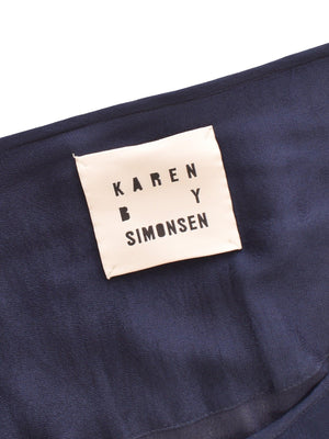 Karen By Simonsen Bluse - 40 / Blå / Kvinde - SassyLAB Secondhand
