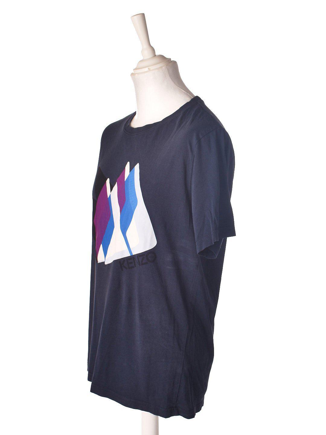 Kenzo T-Shirt - L / Blå / Mand - SassyLAB Secondhand