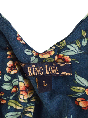 King Louie Kjole - L / Blomstret / Kvinde - SassyLAB Secondhand