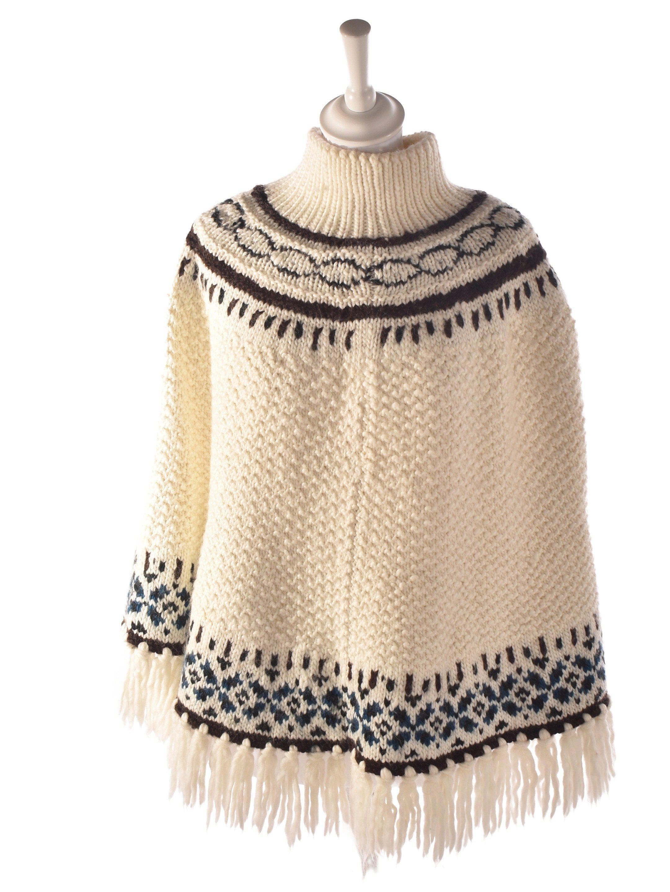 Knit By Lysgaard Poncho - One Size / Hvid / Kvinde - SassyLAB Secondhand