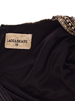 Lace & Beads Kjole - 44 / Sort / Kvinde - SassyLAB Secondhand