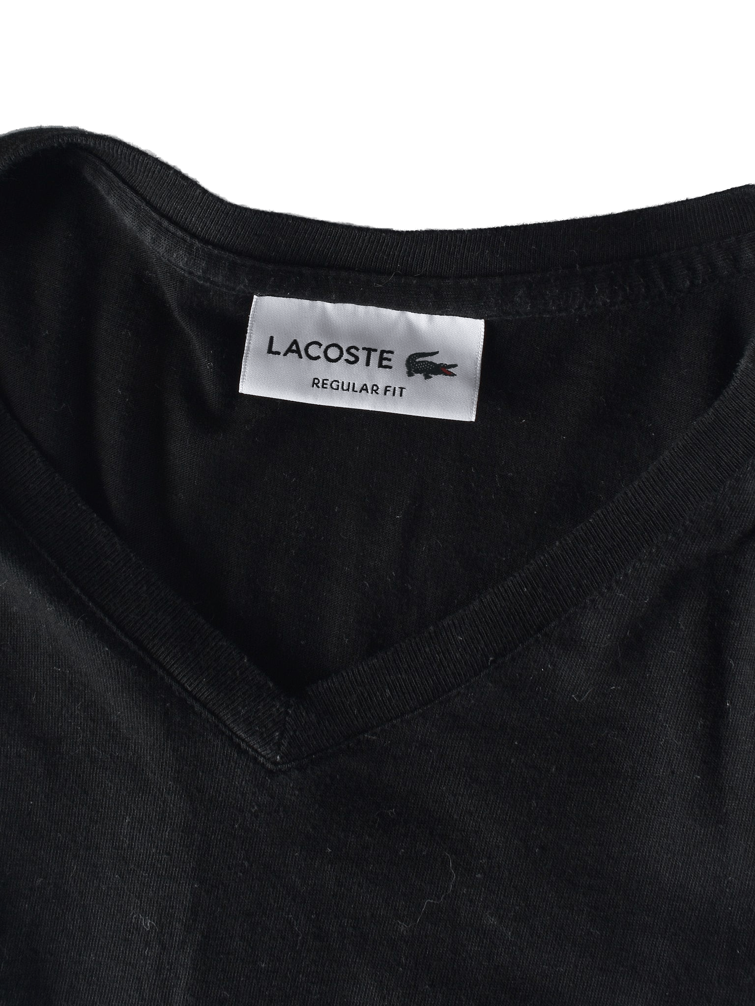 Lacoste T-Shirt - M / Sort / Mand - SassyLAB Secondhand