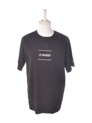 Le Baiser T-Shirt - XL / Sort / Mand - SassyLAB Secondhand