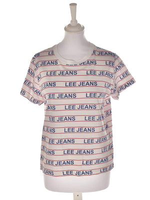 Lee T-Shirt - L / Hvid / Kvinde - SassyLAB Secondhand