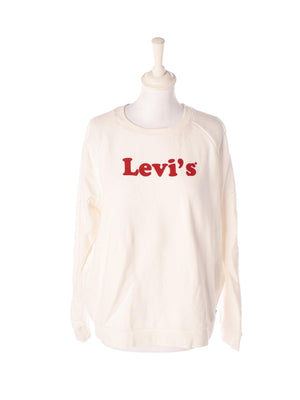 LEVIS Sweatshirt - M / Hvid / Kvinde - SassyLAB Secondhand
