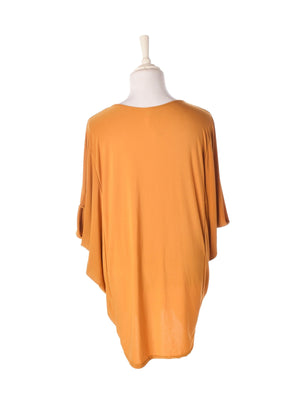 Lion Fashion Poncho - 36-44 / Orange / Kvinde - SassyLAB Secondhand