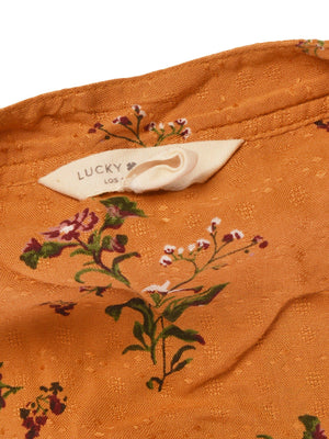 Lucky Brand Bluse - M / Brun / Kvinde - SassyLAB Secondhand