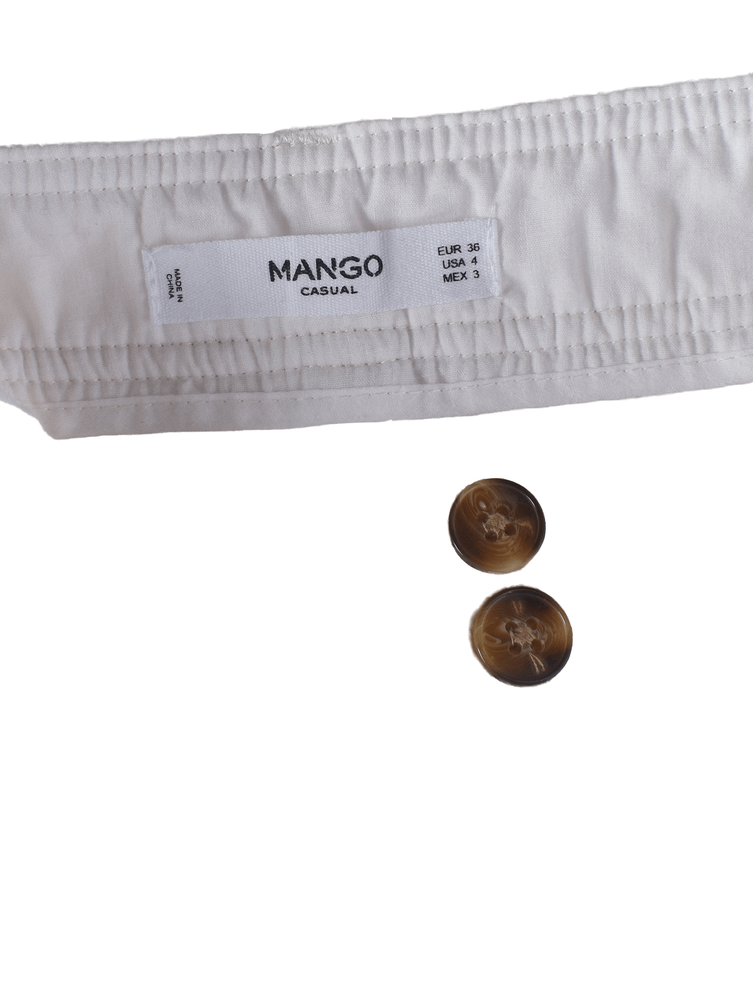 Mango Bukser - 36 / Hvid / Kvinde - SassyLAB Secondhand