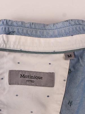 Matinique Fitted Skjorte - M / Blå / Mand - SassyLAB Secondhand
