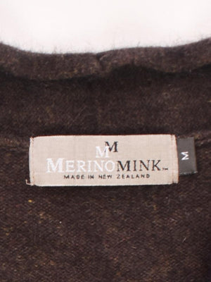 Merino Mink Cardigan - M / Brun / Kvinde - SassyLAB Secondhand