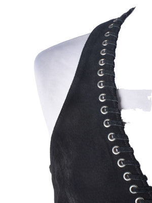 Milan Leather Vest - 38 / Sort / Kvinde - SassyLAB Secondhand
