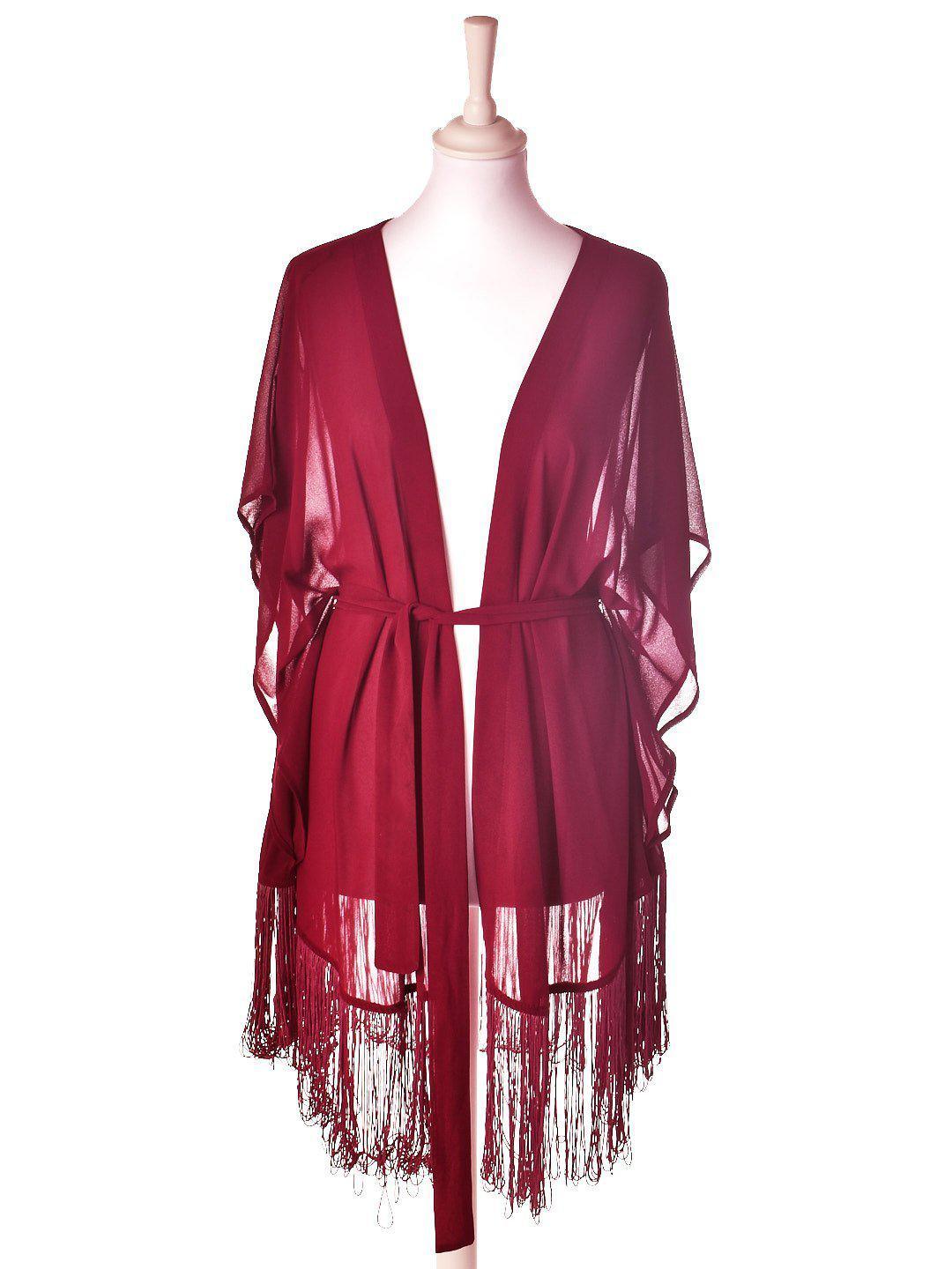 Missguided Kimono - S/M / Rød / Kvinde - SassyLAB Secondhand