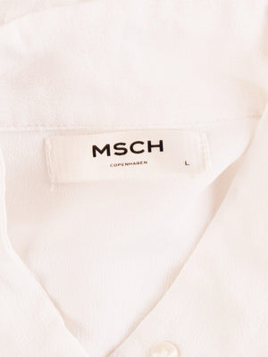MSCH Copenhagen Skjorte - L / Hvid / Kvinde - SassyLAB Secondhand