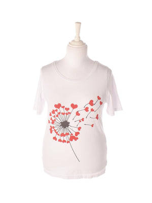 Ofelia T-Shirt - M / Hvid / Kvinde - SassyLAB Secondhand