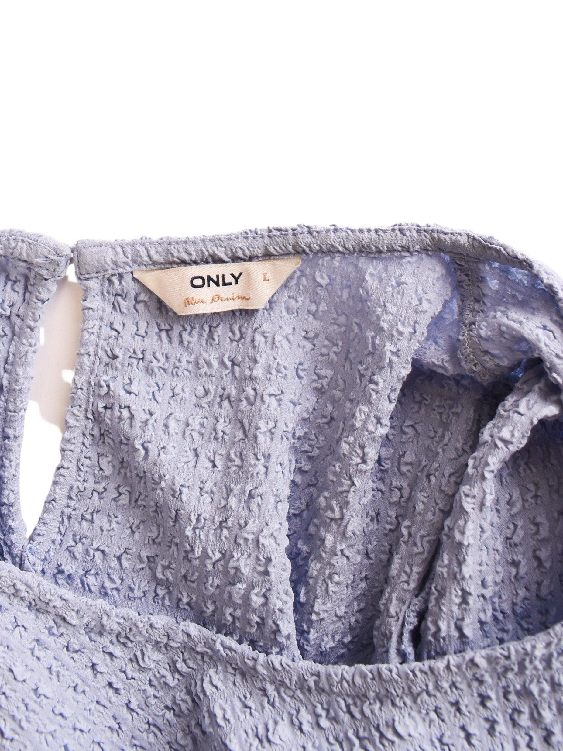 Only Bluse - L / Blå / Kvinde - SassyLAB Secondhand