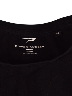 Power Addict T-Shirt - M / Sort / Mand - SassyLAB Secondhand