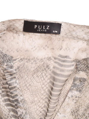 Pulz Jeans Skjorte - S/M / Grå / Kvinde - SassyLAB Secondhand