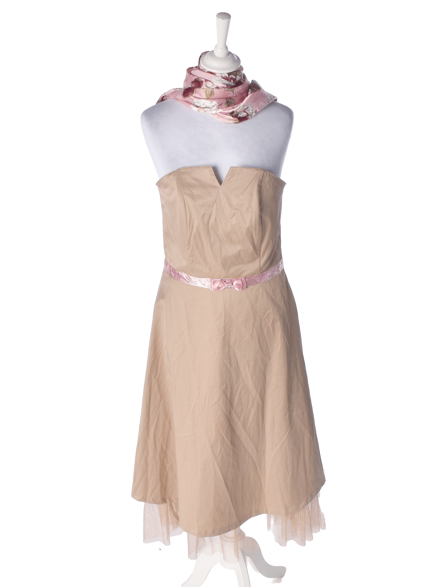 Rikke Sandberg Kjole - 42 / Beige / Kvinde - SassyLAB Secondhand