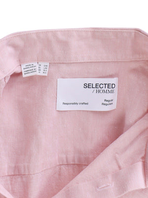 Selected Homme Skjorte - 42 / Pink / Mand - SassyLAB Secondhand