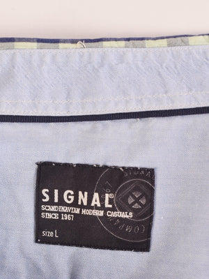 Signal Skjorte - L / Grøn / Mand - SassyLAB Secondhand