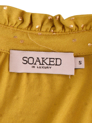 Soaked in Luxury Bluse - S / Gul / Kvinde - SassyLAB Secondhand