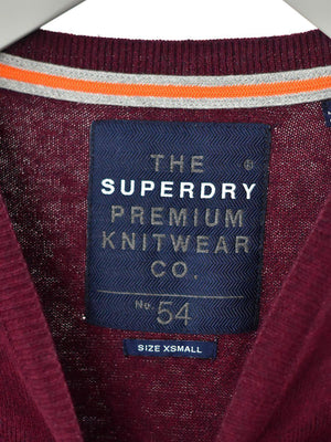 SuperDry Sweater - XS / Rød / Unisex - SassyLAB Secondhand